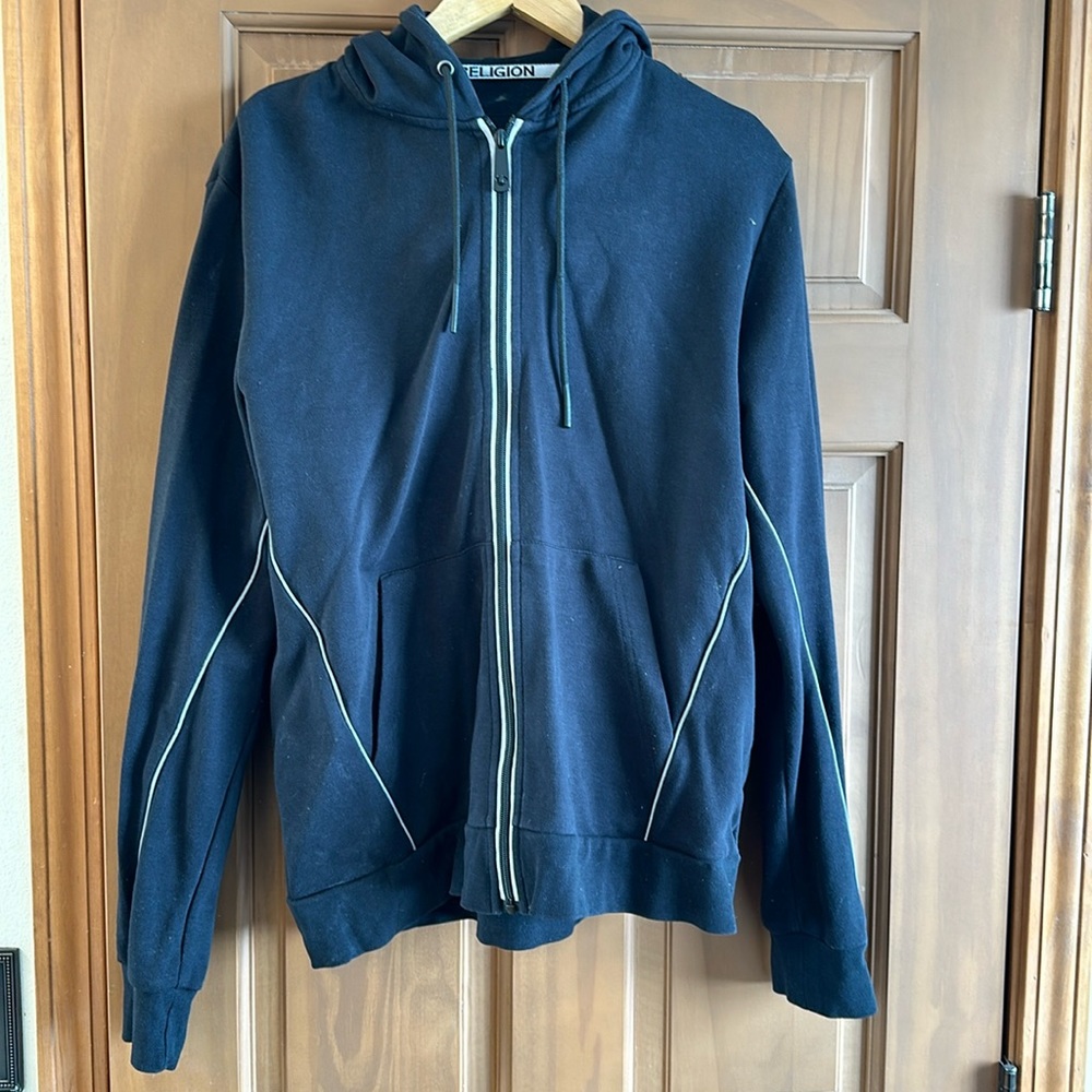 True Religion men’s black hoodie.